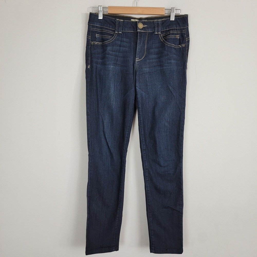 Democracy Jeans Womens 8 AB Technology Skinny Denim Stretch Dark Wash Mid Rise